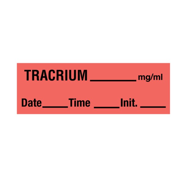 Tape, Tracrium 1/2" x 500" Flr Red w/Black